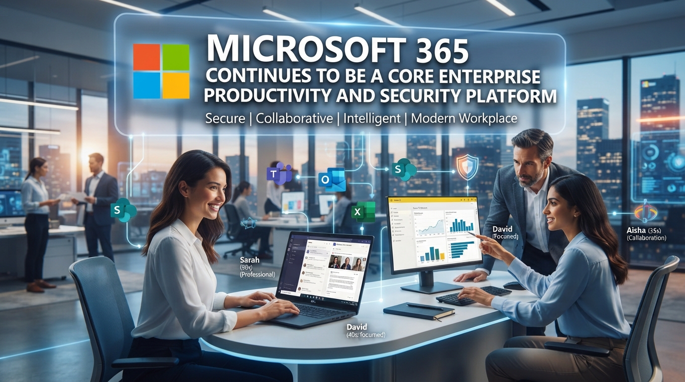 Microsoft 365 continues to be a core enterprise productivity and security platform