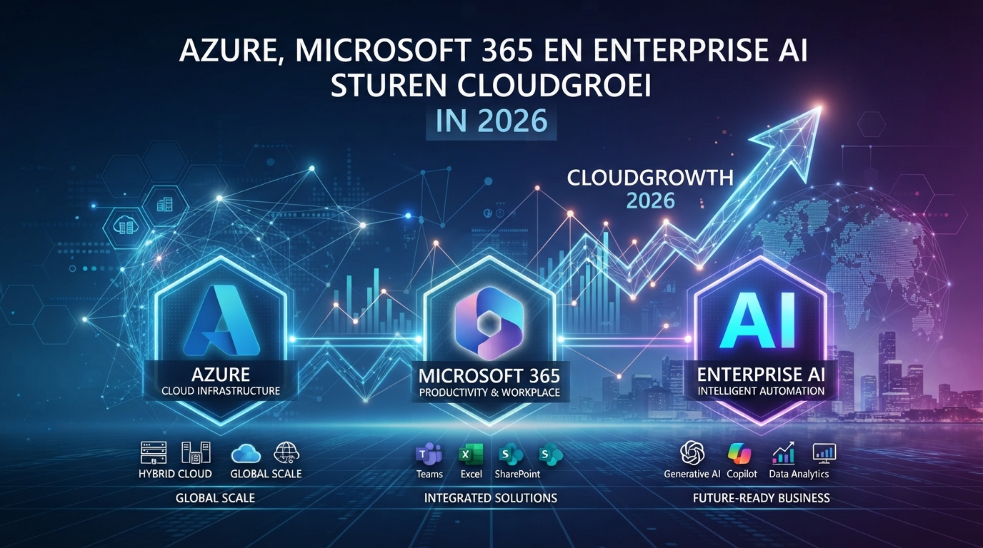Azure, Microsoft 365 en enterprise AI sturen cloudgroei in 2026