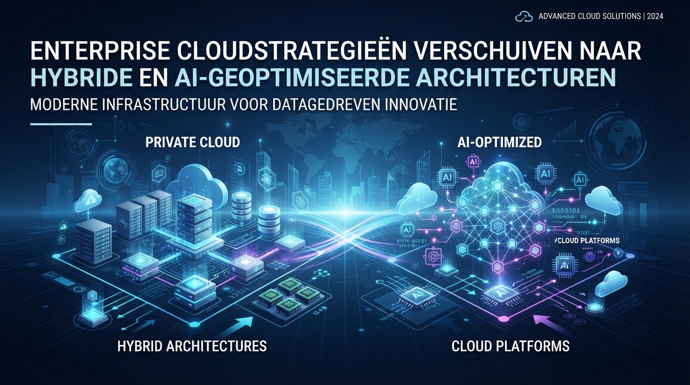 Enterprise cloudstrategieën verschuiven naar hybride en AI-geoptimaliseerde architecturen