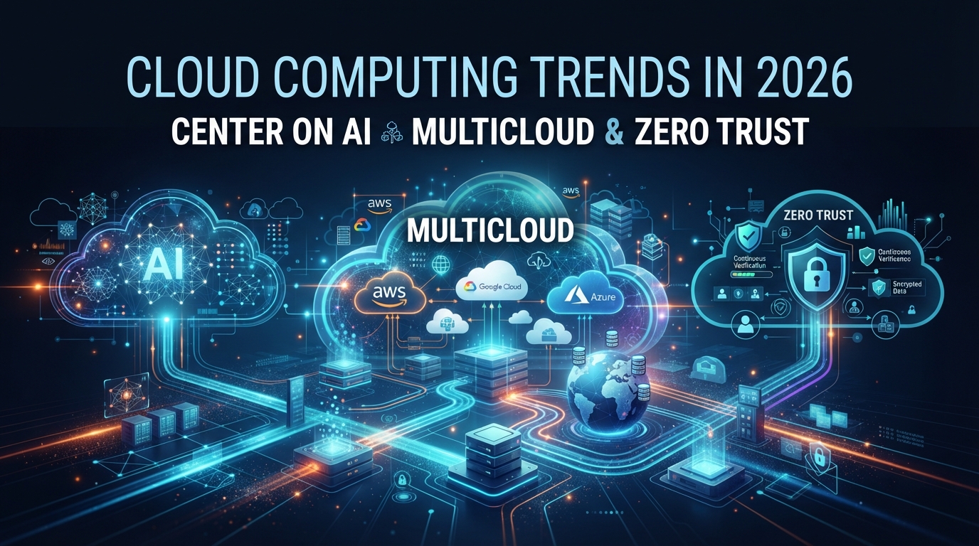 Cloud computing trends in 2026 center on AI, multicloud, and zero trust
